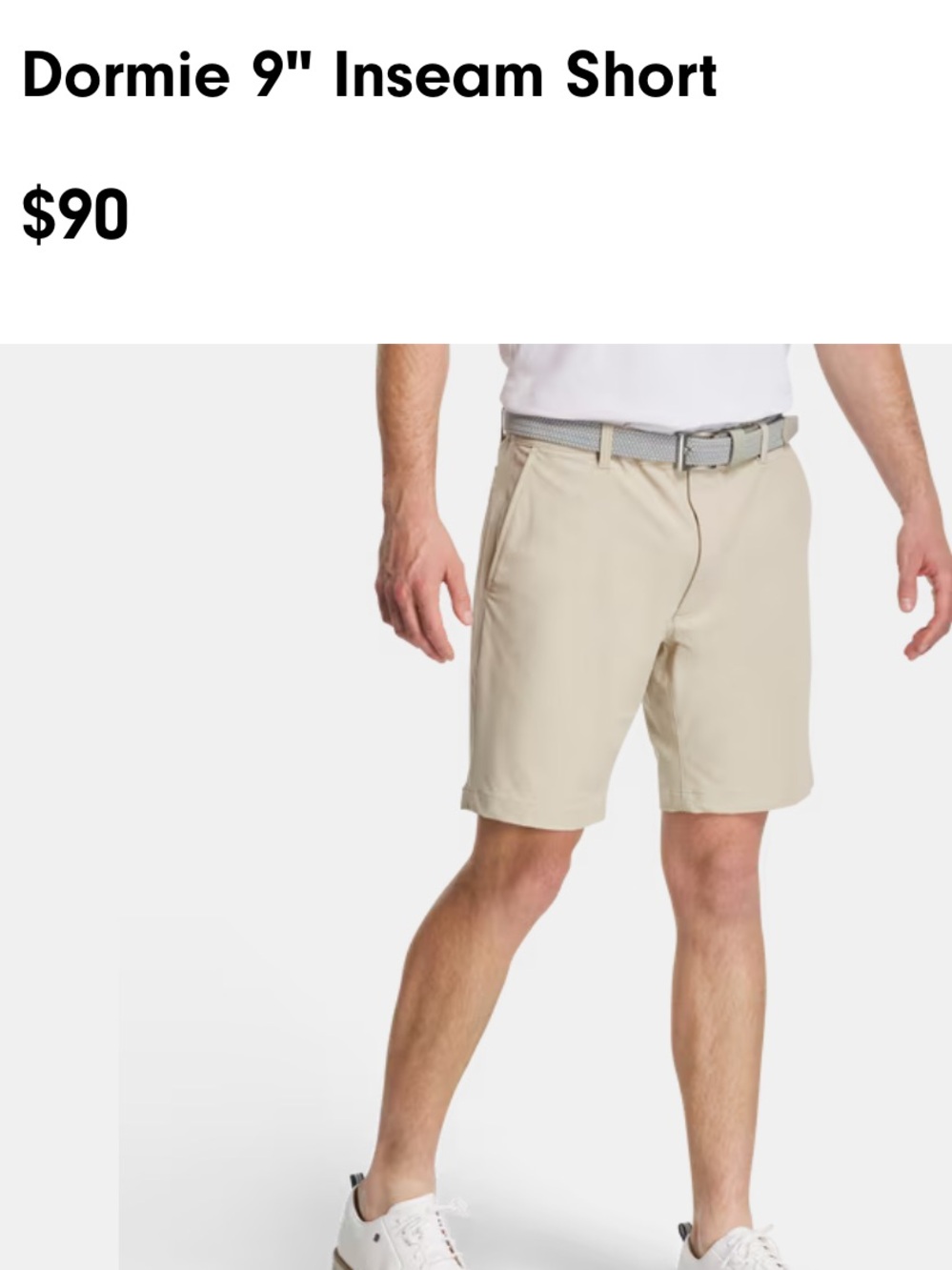 FootJoy Men’s Dormie 9" Inseam Short - Khaki